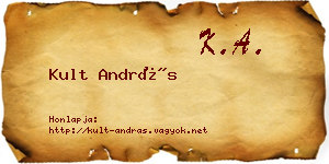 Kult András névjegykártya